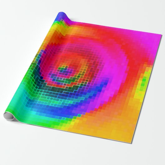 abstract patroon, meerkleurig geometrisch behang cadeaupapier (Uitgerold)