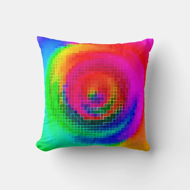 abstract patroon, meerkleurig geometrisch behang kussen (Voorkant)