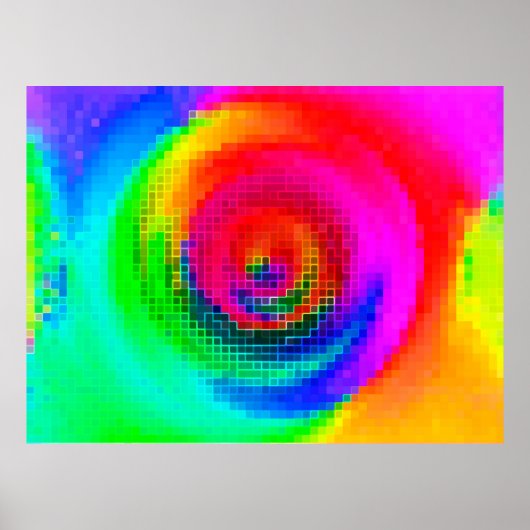abstract patroon, meerkleurig geometrisch behang poster (Voorkant)