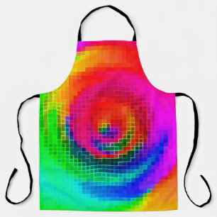 abstract patroon, meerkleurig geometrisch behang schort