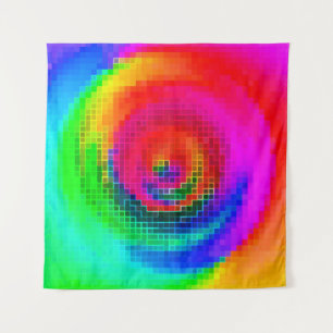 abstract patroon, meerkleurig geometrisch behang wandkleed
