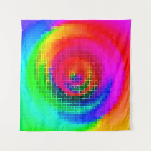 abstract patroon, meerkleurig geometrisch behang wandkleed (Voorkant)