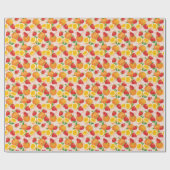 Abstract patroon met aardbei cadeaupapier (Vlak)