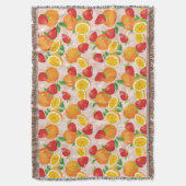 Abstract patroon met aardbei deken (Voorkant Verticaal)