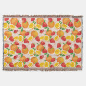 Abstract patroon met aardbei deken (Voorkant)