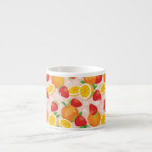 Abstract patroon met aardbei espresso kop (Voorkant)