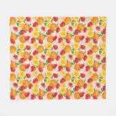 Abstract patroon met aardbei fleece deken (Voorkant (Horizontaal))