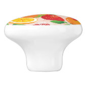 Abstract patroon met aardbei keramische knop (Zijkant)