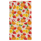 Abstract patroon met aardbei klein cadeauzakje (Achterkant)