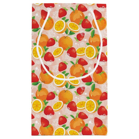 Abstract patroon met aardbei klein cadeauzakje (Achterkant)