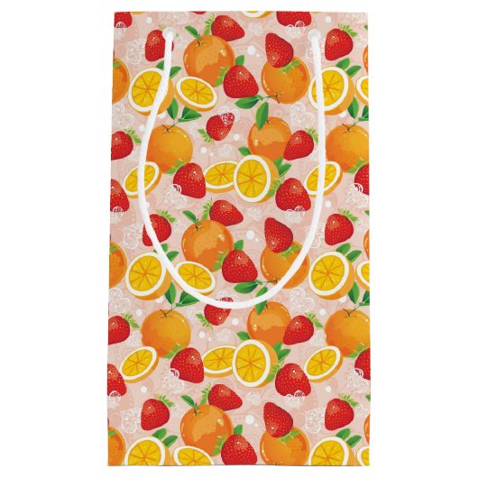 Abstract patroon met aardbei klein cadeauzakje (Voorkant)