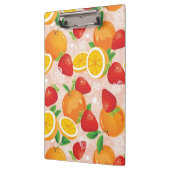 Abstract patroon met aardbei klembord (Links)