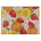 Abstract patroon met aardbei snijplank (Voorkant)