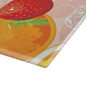 Abstract patroon met aardbei snijplank (Hoek)