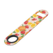 Abstract patroon met aardbei speed flessenopener (Achterkant Gekanteld)