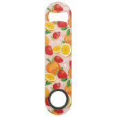 Abstract patroon met aardbei speed flessenopener (Voorkant)