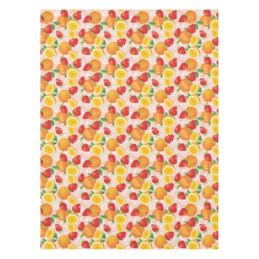 Abstract patroon met aardbei tafelkleed (Voorkant)