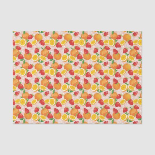 Abstract patroon met aardbei tissuepapier (Voorkant)