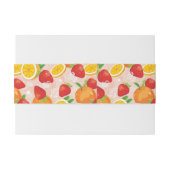 Abstract patroon met aardbei uitnodigingen wikkel (Achterkant Voorbeeld)