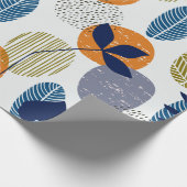 Abstract patroon met bladeren en vormen cadeaupapier (Hoek)