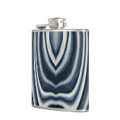 Abstract patroon met blauwtint heupfles (Links)