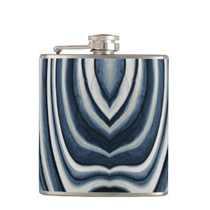 Abstract patroon met blauwtint heupfles