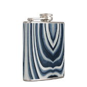 Abstract patroon met blauwtint heupfles (Rechts)