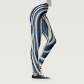 Abstract patroon met blauwtint leggings (Rechts)