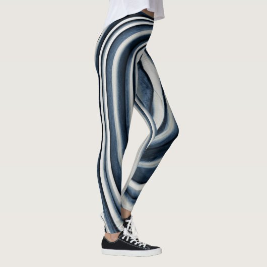 Abstract patroon met blauwtint leggings (Rechts)