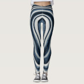 Abstract patroon met blauwtint leggings (Voorkant)