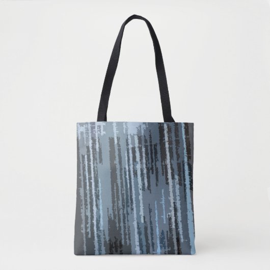 Abstract patroon met blauwtint tote bag (Voorkant)