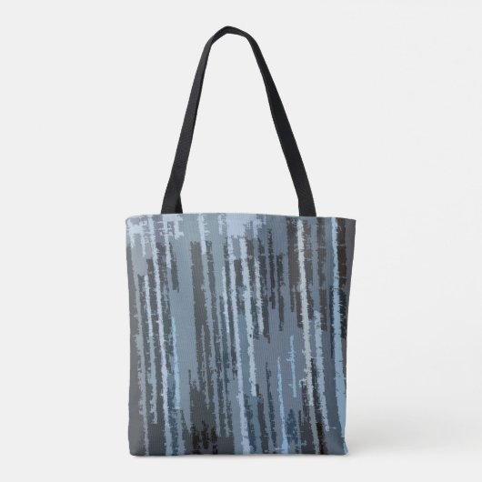 Abstract patroon met blauwtint tote bag (Achterkant)