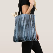Abstract patroon met blauwtint tote bag (Dichtbij)