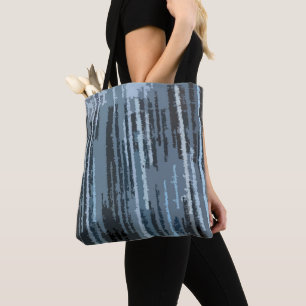 Abstract patroon met blauwtint tote bag