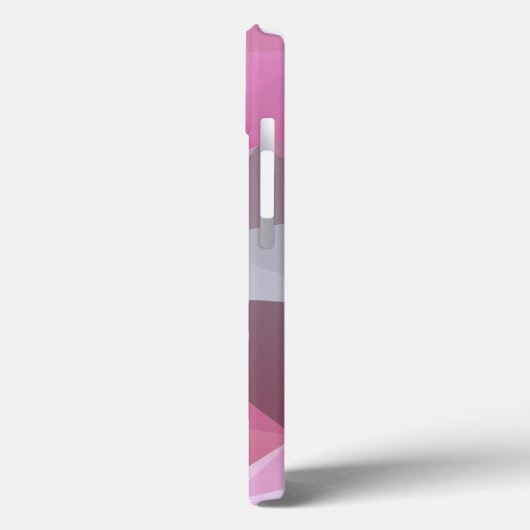 Abstract patroon met Chilly Pink Pyramid Case-Mate iPhone Case (Achterkant / Links)