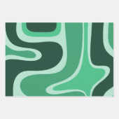 Abstract patroon met copazijnretro in groen inpakpapier vel (Voorkant 3)