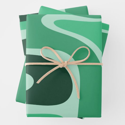 Abstract patroon met copazijnretro in groen inpakpapier vel (In situ)