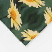 Abstract patroon met gele Daisy Flower Fleece Deken (Hoek)