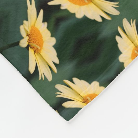 Abstract patroon met gele Daisy Flower Fleece Deken (Hoek)
