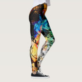 Abstract patroon met geslepen verf leggings (Rechts)