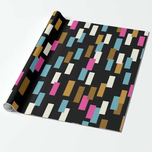 Abstract patroon met gestructureerde geometrische  cadeaupapier (Uitgerold)