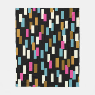 Abstract patroon met gestructureerde geometrische fleece deken