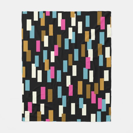Abstract patroon met gestructureerde geometrische fleece deken (Voorkant)