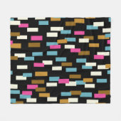 Abstract patroon met gestructureerde geometrische fleece deken (Voorkant (Horizontaal))
