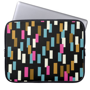 Abstract patroon met gestructureerde geometrische laptop sleeve