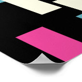 Abstract patroon met gestructureerde geometrische  poster (Hoek)