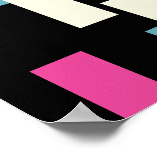 Abstract patroon met gestructureerde geometrische  poster (Hoek)