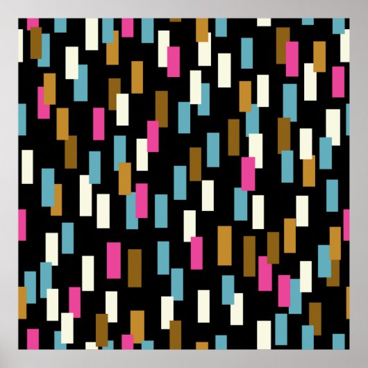 Abstract patroon met gestructureerde geometrische  poster (Voorkant)