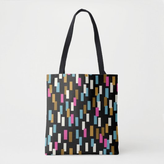 Abstract patroon met gestructureerde geometrische  tote bag (Voorkant)