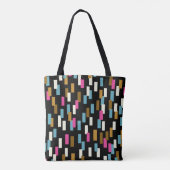 Abstract patroon met gestructureerde geometrische  tote bag (Achterkant)